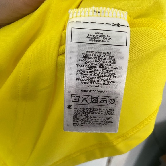 adidas Referee Men Jersey Bright Yellow Size Small new - Picture 7 of 7